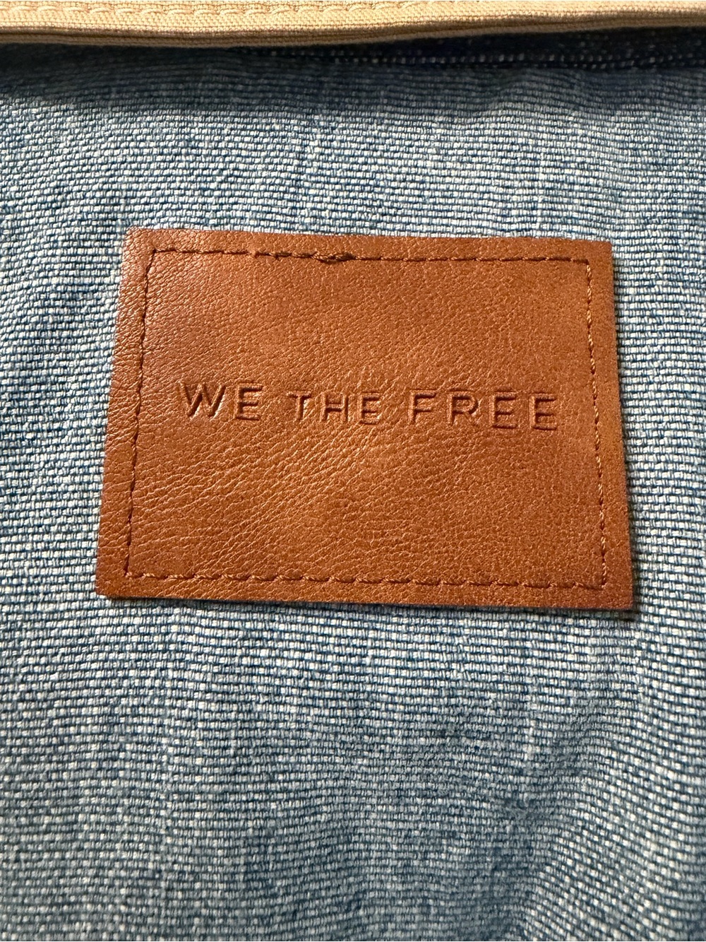 NWT Free People “We The Free” Lemon Denim Jacket size L - Picture 6 of 10